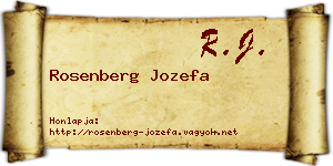Rosenberg Jozefa névjegykártya